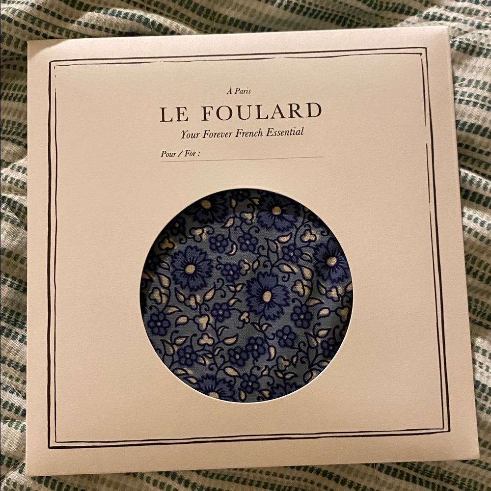 Sézane Blue Floral Scarf